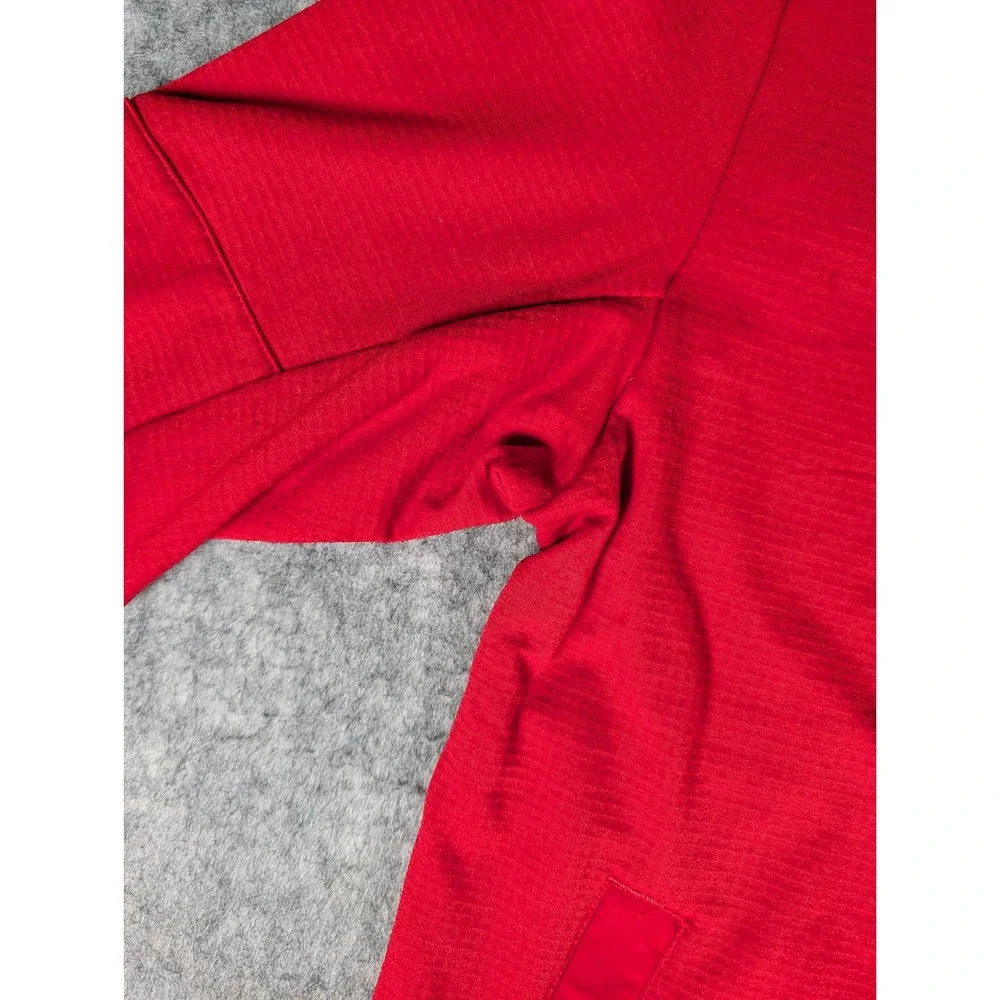 The North Face Mens Red Canyonlands Full Zip Fleece Jacket Mock Neck Stretch